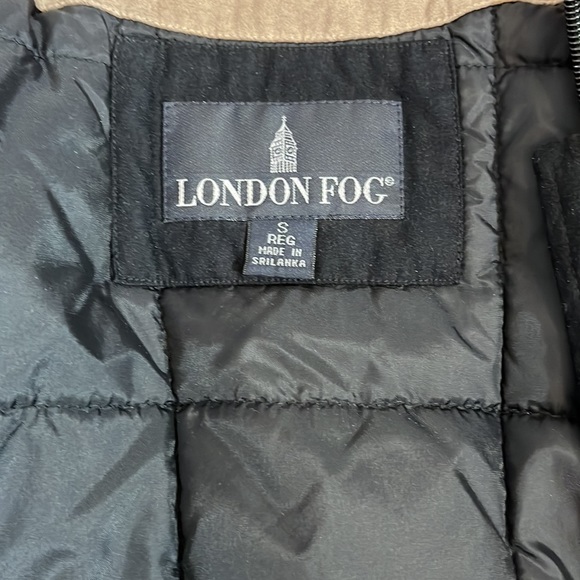 London Fog zip & button jacket removable hood lined pockets adjustable waist S - Picture 8 of 16